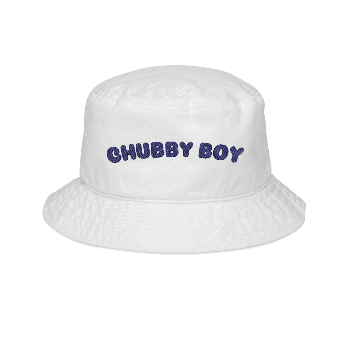 Chubby Boy Embroidered Bucket Hat — Casual Streetwear Sun Hat