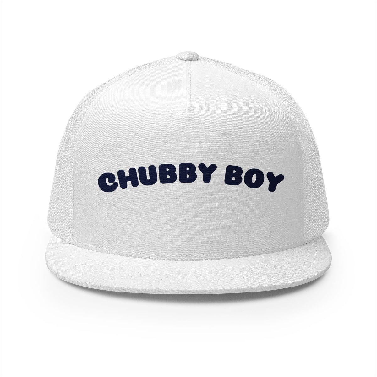 Chubby Boy Rolls Trucker Cap – Vintage Script Mesh Baseball Hat