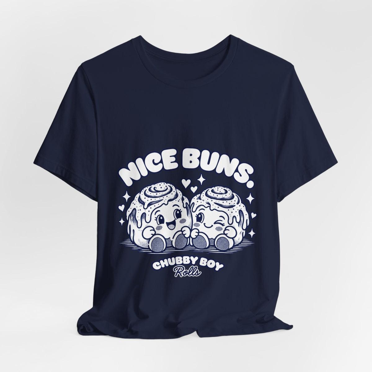 Nice Buns Chubby Boy Roll Cute Foodie Graphic Tee