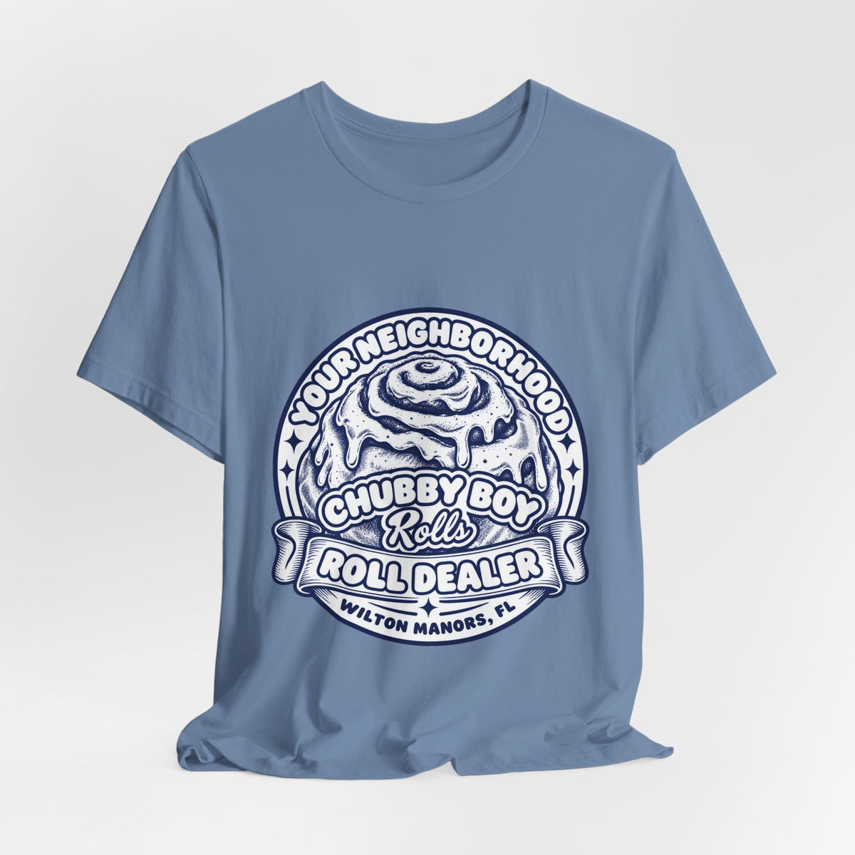Cinnamon Roll 'Chubby Boy Rolls Roll Dealer' T‑Shirt