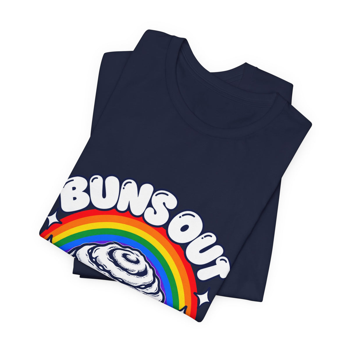 Buns Out Pride On Rainbow Chubby Boys Rolls T-Shirt