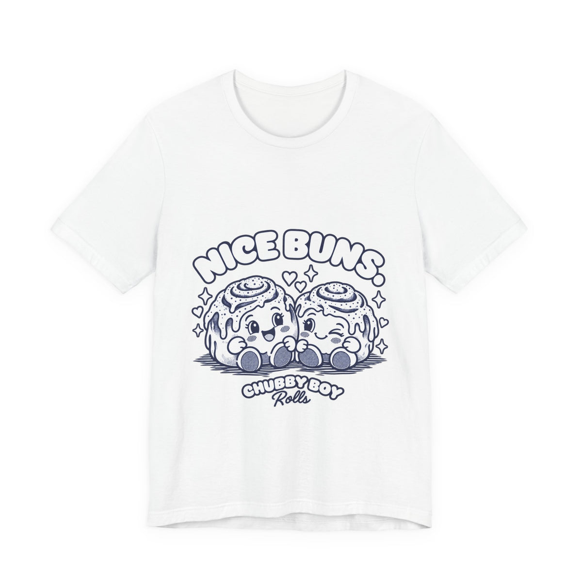Nice Buns Chubby Boy Roll Cute Foodie Graphic Tee