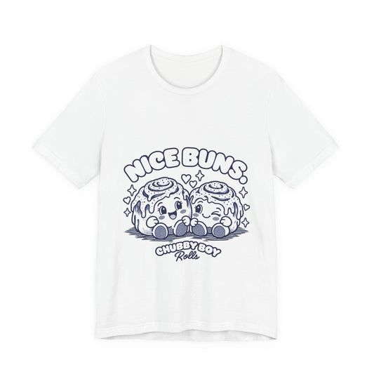 Nice Buns Chubby Boy Roll Cute Foodie Graphic Tee
