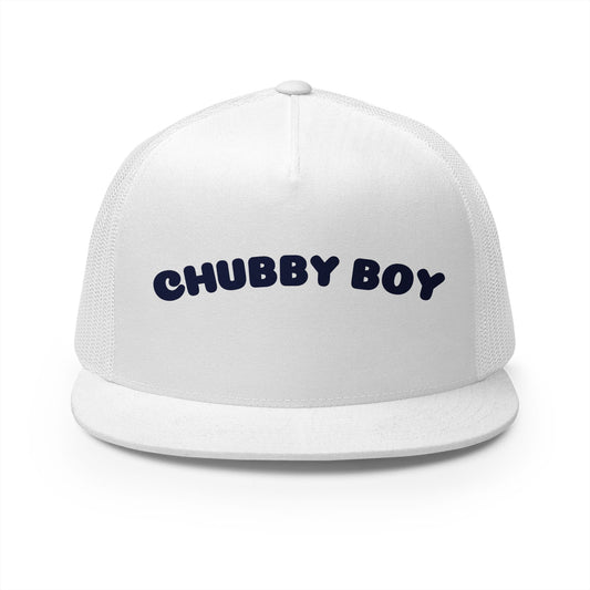 Chubby Boy Rolls Trucker Cap – Vintage Script Mesh Baseball Hat