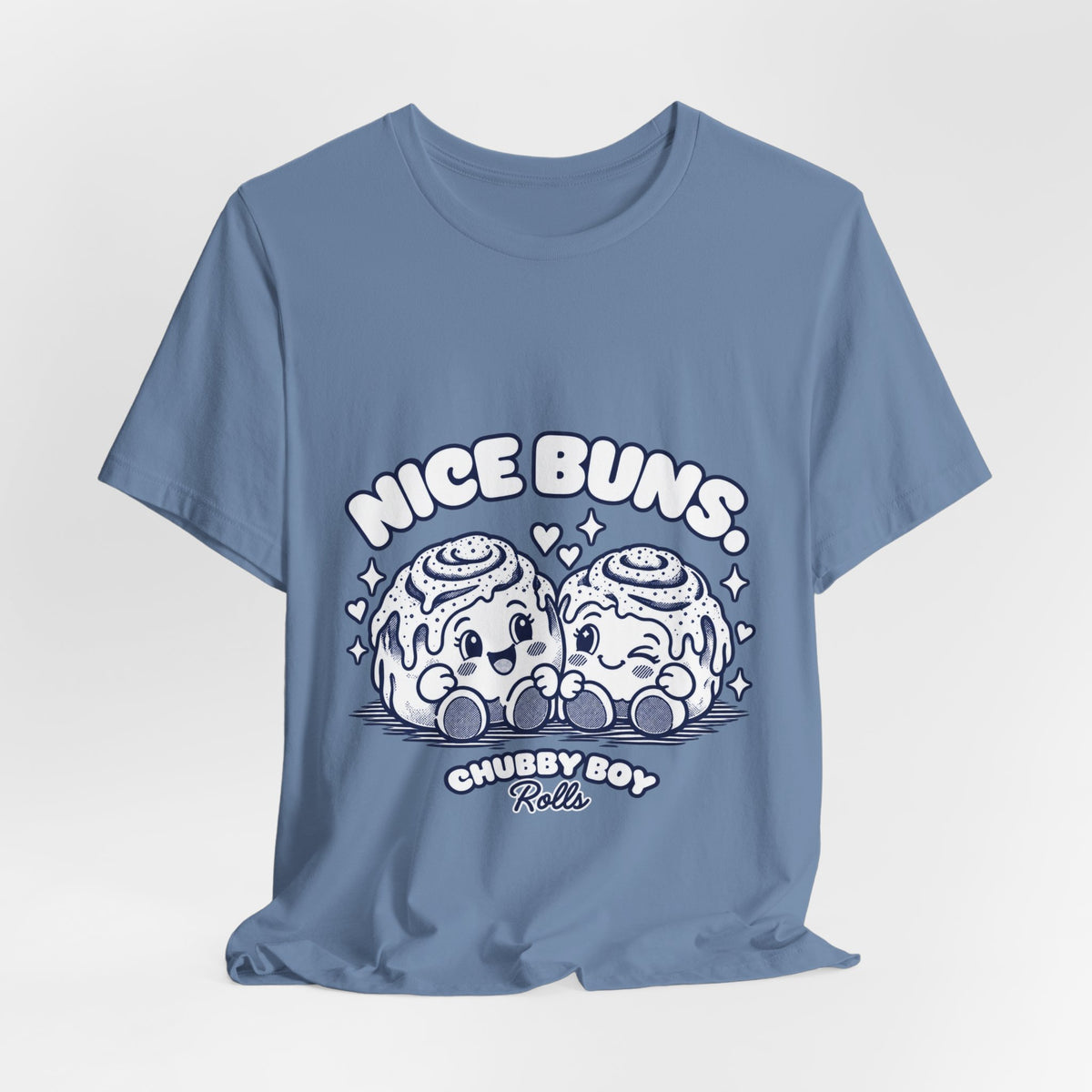 Nice Buns Chubby Boy Roll Cute Foodie Graphic Tee