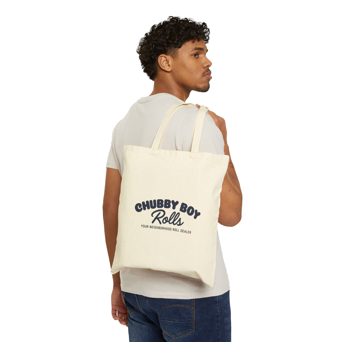 Chubby Boy Cotton Canvas Tote Bag