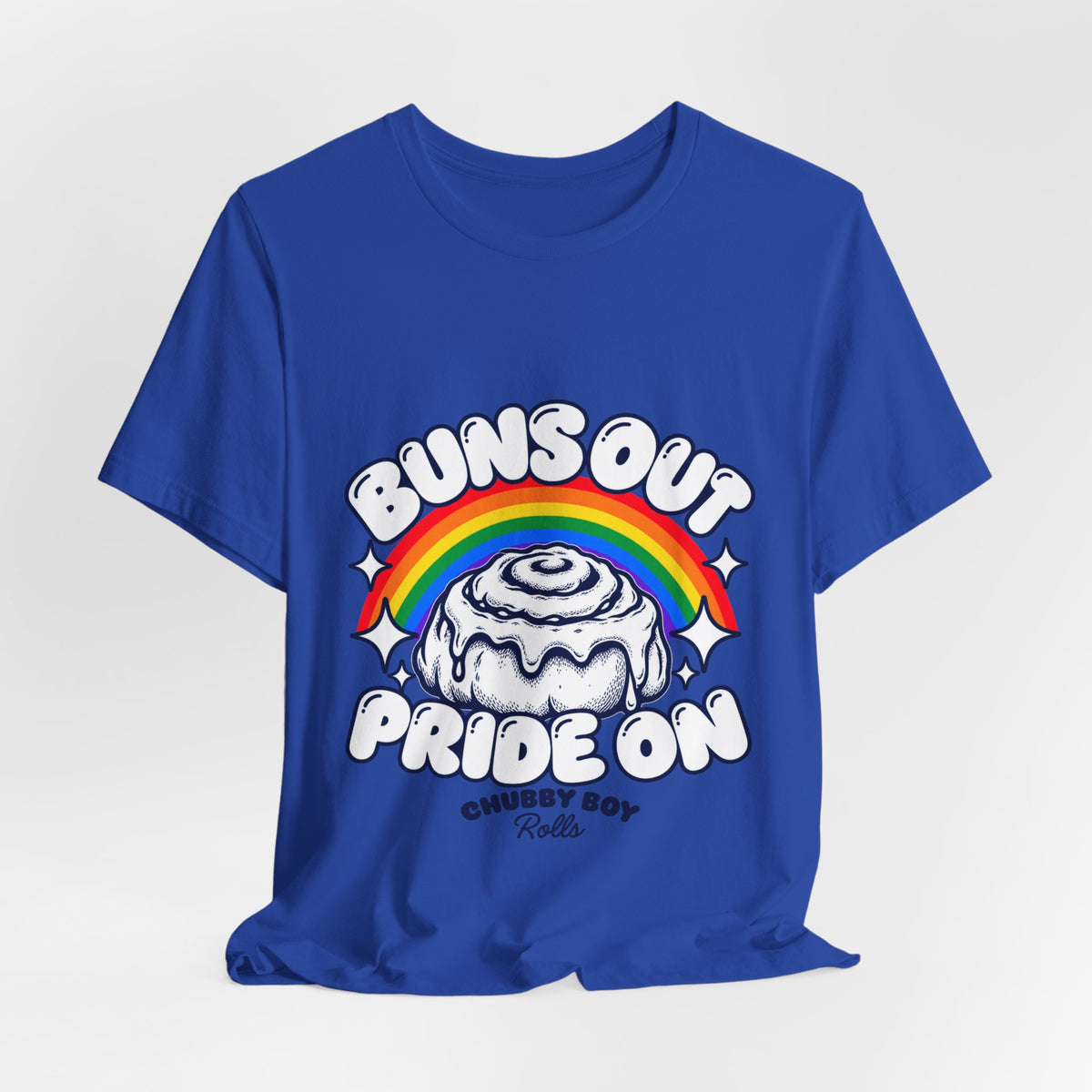 Buns Out Pride On Rainbow Chubby Boys Rolls T-Shirt