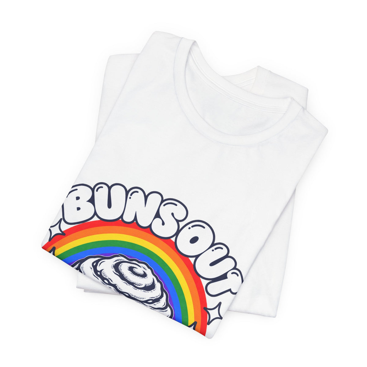Buns Out Pride On Rainbow Chubby Boys Rolls T-Shirt