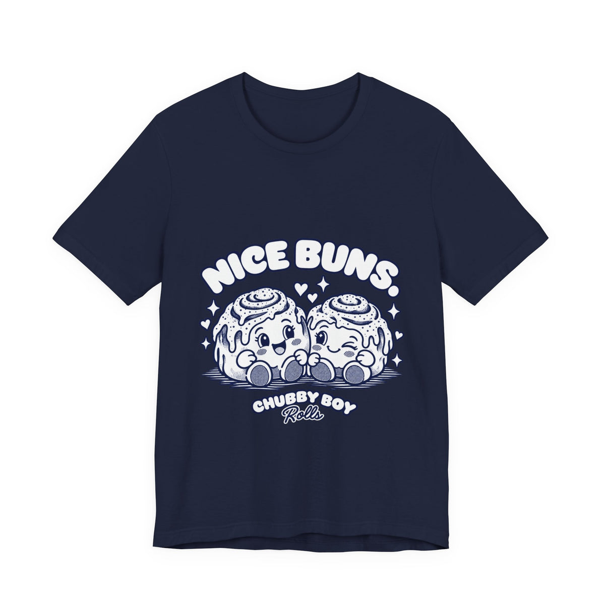 Nice Buns Chubby Boy Roll Cute Foodie Graphic Tee