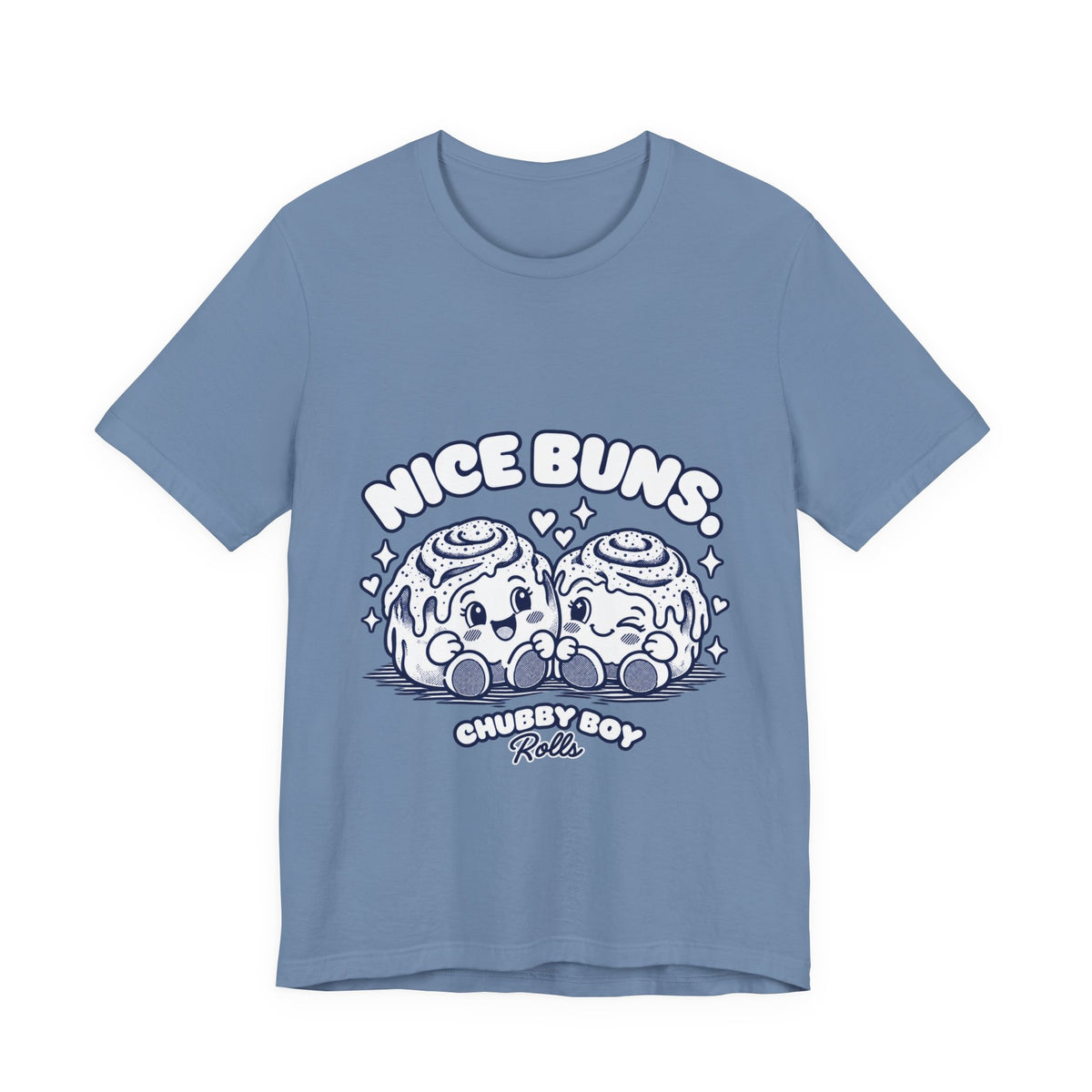 Nice Buns Chubby Boy Roll Cute Foodie Graphic Tee