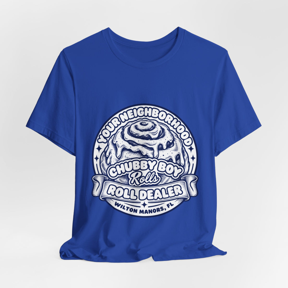 Cinnamon Roll 'Chubby Boy Rolls Roll Dealer' T‑Shirt