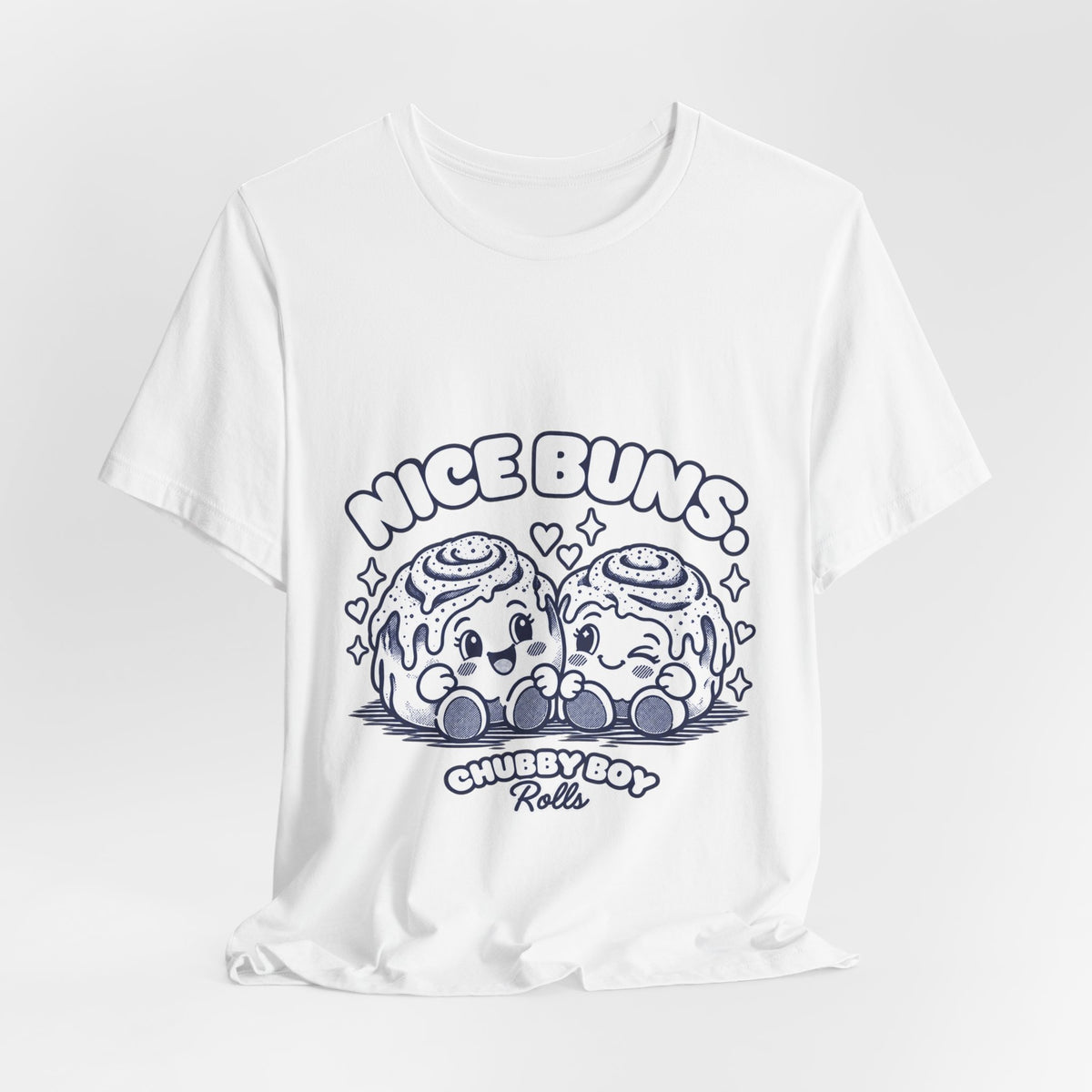 Nice Buns Chubby Boy Roll Cute Foodie Graphic Tee